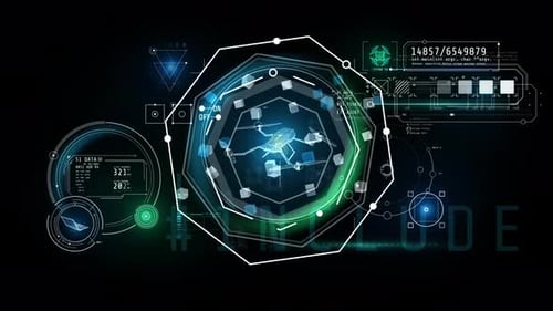 Futuristic HUD Drone Data Display Interface