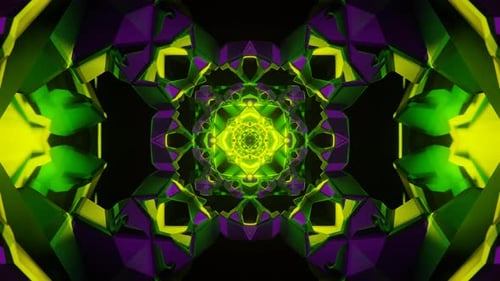 Rhythmic Flashes of Neon Lights Create a Vibrant Disco Loop for VJs