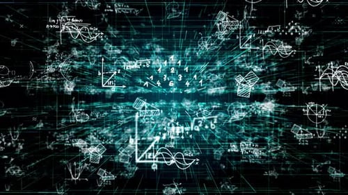 Équations mathématiques, formules, sciences, équations de chimie