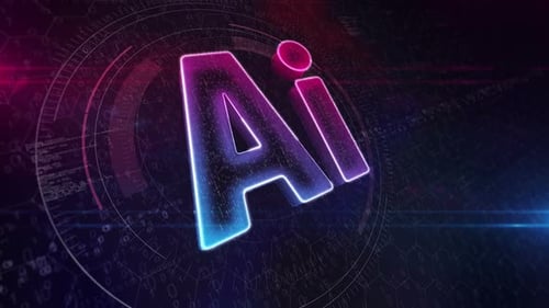 Futuristic AI Logo Reveal with Neon Glow