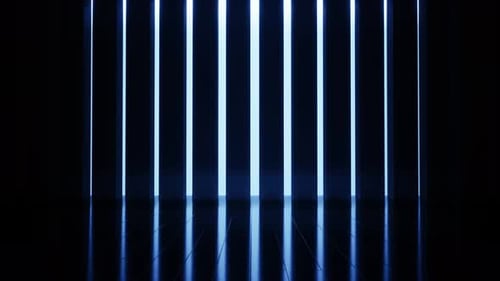 Flood Lights Disco Background With Vertical Lines And Strips