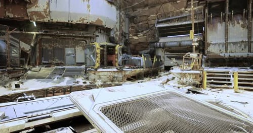 Animated Rusty Futuristic Industrial Sci-Fi Environment