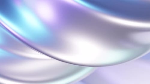 Abstract wave loop animation. 3D rendered background, flowing, fluid, twisted shapes