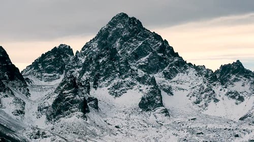 triangle snowy peak mountain