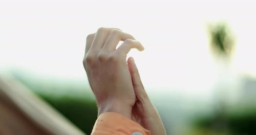 Close-up of hands joining together in romance and affectionate