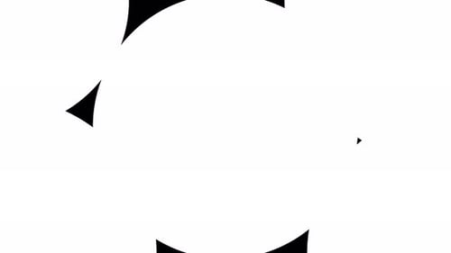 Glamour Collection: Filling of a black background with five expanding white circles