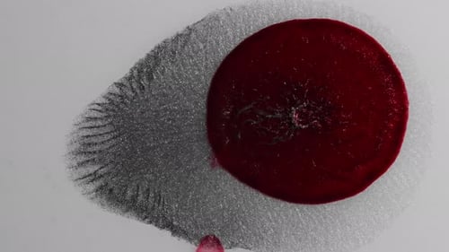 Abstract Red and Silver Color Swirl