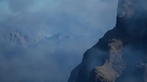 Epic Mountain Logo Reveal Through Volumetric Clouds