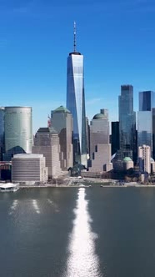 New York Skyline At Manhattan In New York United States.