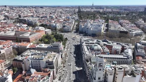 Scenic Cibeles Palace at Madrid Comunidad de Madrid Spain.