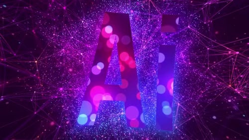 Futuristic Text Reveal in Digital Plexus Network Background