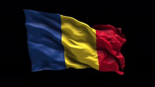 Realistic Waving Flag Motion Graphic Element