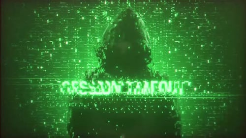 Sitzungs-Timeout beim Hacker-Cyberangriffssymbol