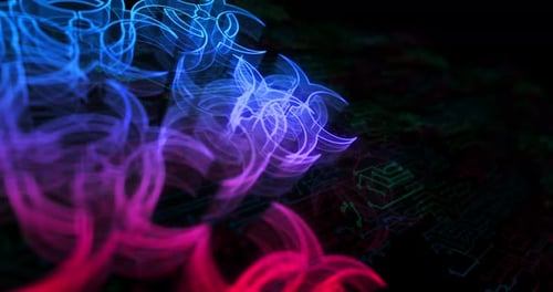 Biohazard danger alert symbols loop cyber loop concept