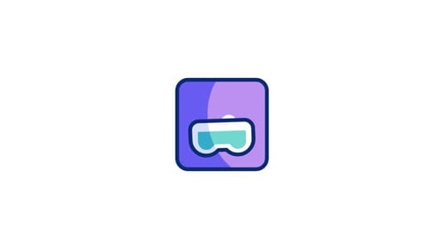 Animated Virtual Reality Headset Icon