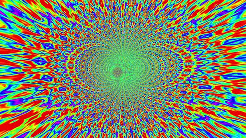 Abstract Multicolor Kaleidoscope Tunnel