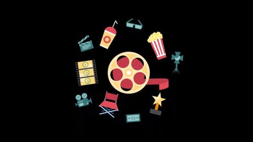 2D Cartoon Movie Elements Round Alpha Channel