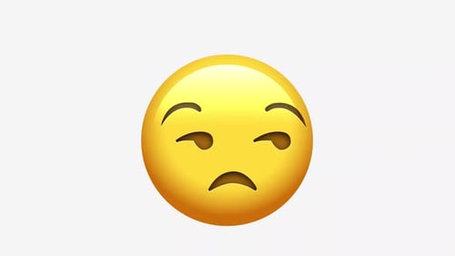 Animated Skeptical Unimpressed Emoji Face
