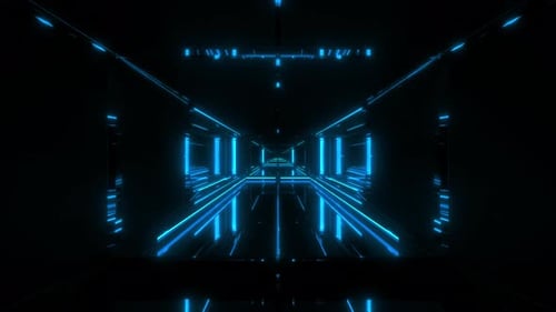 Hypnotic Light Flow Tunnel