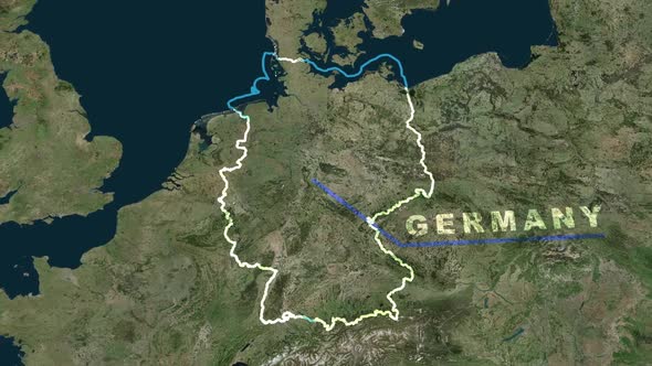 Earth Globe Zoom to Germany Map Outline, Backgrounds Motion Graphics ft ...