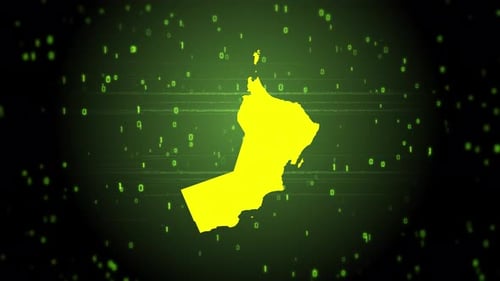 Oman Digital Map Reveal with Glitch Technology