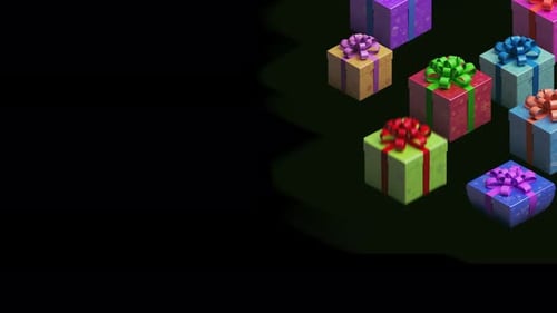 Animated Colorful Gift Boxes Seamless Loop Background
