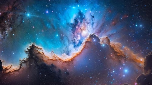 Nébuleuse dans l'espace lointain