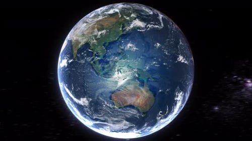 Realistic Earth From Space Zoom In Clouds Tanzania