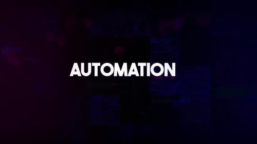Futuristic Glitch Automation Text Reveal Opener