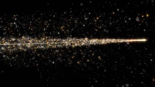 Golden Particle Light Streak Reveal Transition