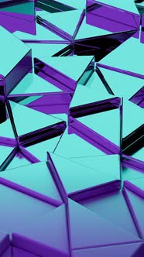 Reflections Of Multicolored Crystal Fragments Shimmering Across Dynamic Digital Surface Designs
