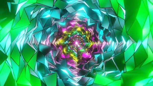 Multicolor сomics Style Color Rocky Tunnel Background Loop Animation In 1080Hd