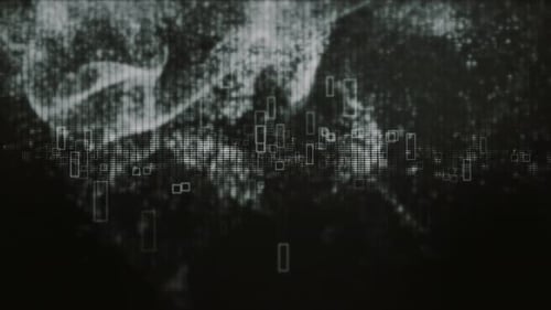 Futuristic Screen Display Data Matrix Simulation Background 12