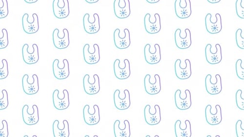 Baby Clothing Bib White Animated Loop Background 4K