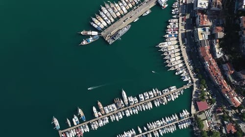 Boats Arriving and Docking at the Scenic Fethiye Marina
