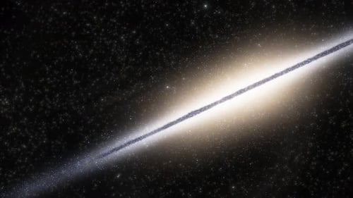 Flying Through a Bright Galactic Core and Starry Space