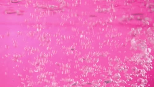 Water Bubbles on Pink Background