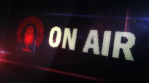 On Air symbol light flashing on digital display