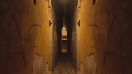 Narrow Calle of Venice at Night