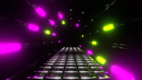 VJ Loop in 4K Fantasy-Strobe-Straßenhintergrund in Limettengrün und Rosa
