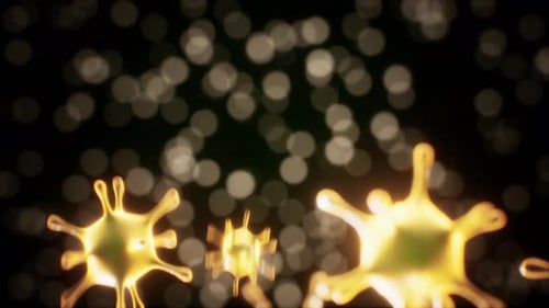 Vírus sob a visão microscópica para a educação