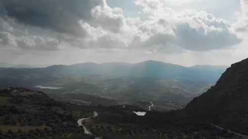 Aerial view of agriculture field
