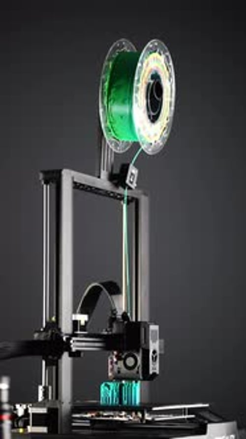 A 3D Printer Prints an Object From Plastic