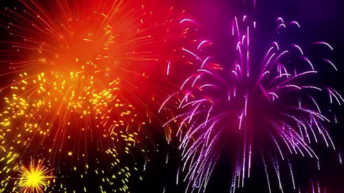 Colorful Fireworks Celebration Burst Background