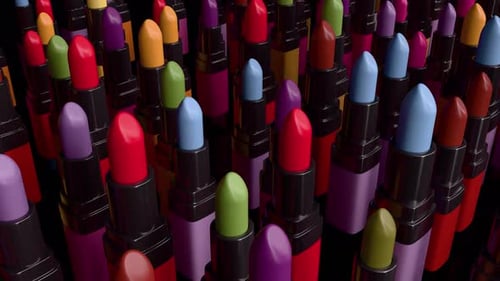 Abstract Colorful Lipstick