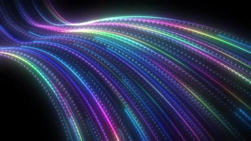 Digitale leuchtende Geschwindigkeitslinien