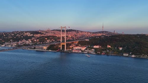 Luftaufnahme der Bosporus-Brücke
