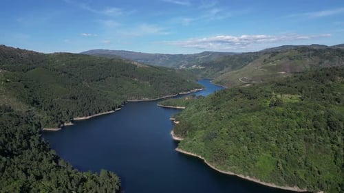 Aerial video of the Panda-Grace National Park, Portugal