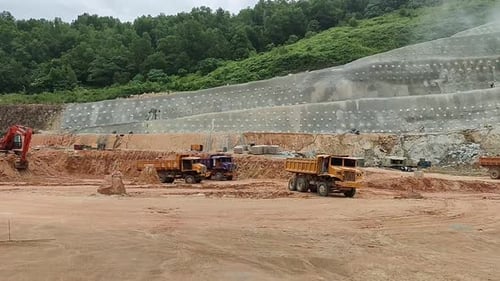 Construction Equipment at Rural Job Site During Daytime