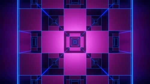 Pink And Blue Square Output Background Vj Loop In 4K